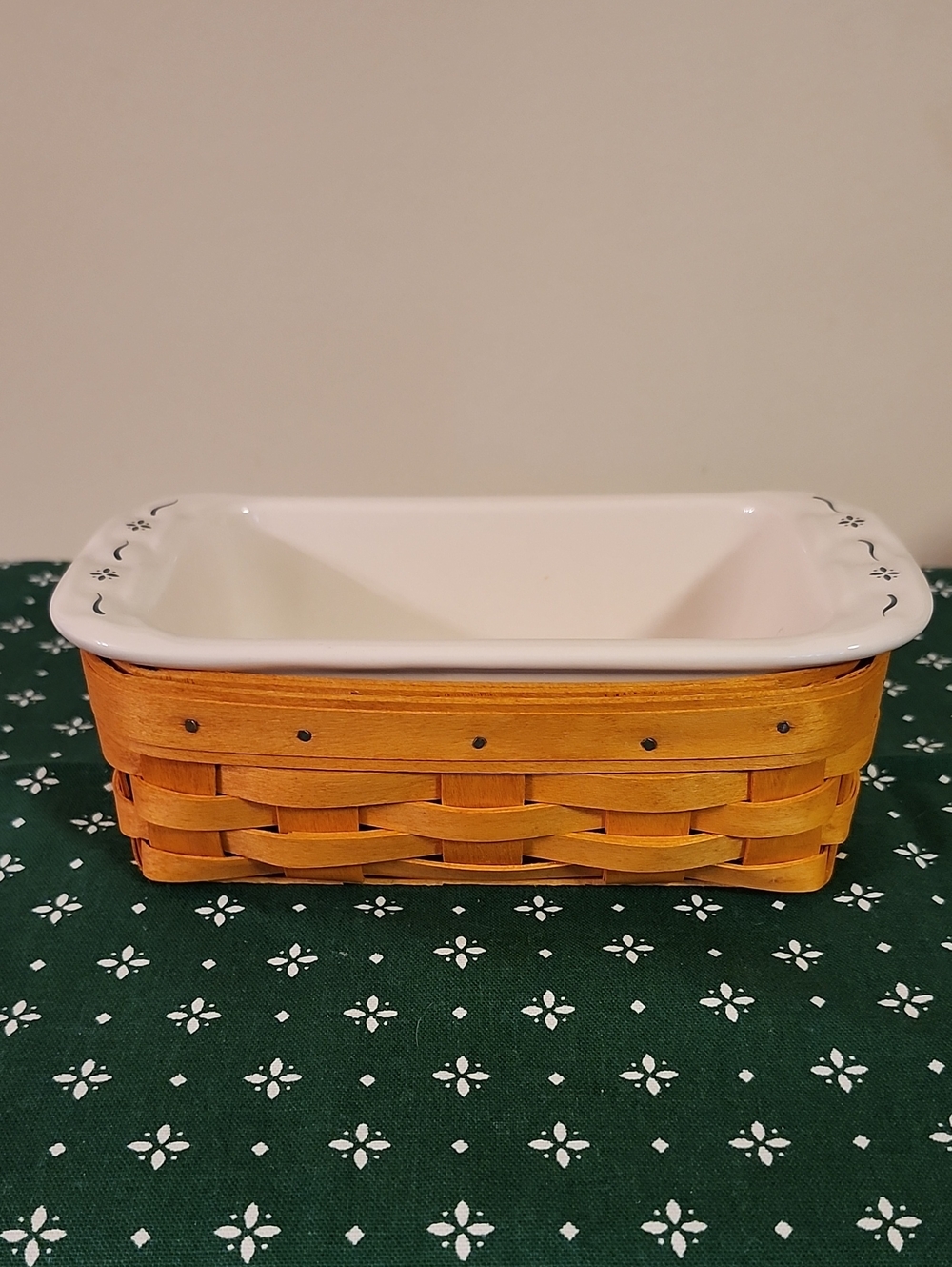 Longaberger Mini Loaf Pan And Basket